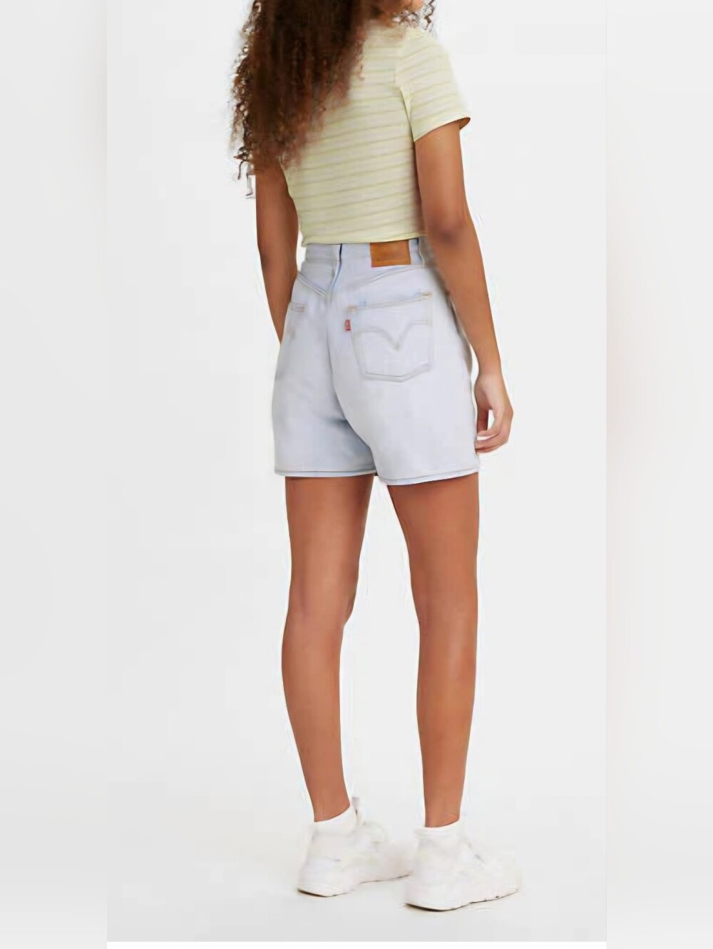 Levi's Ribcage High Rise Pleated Shorts 29 In Light Blue - Picture 5 of 16
